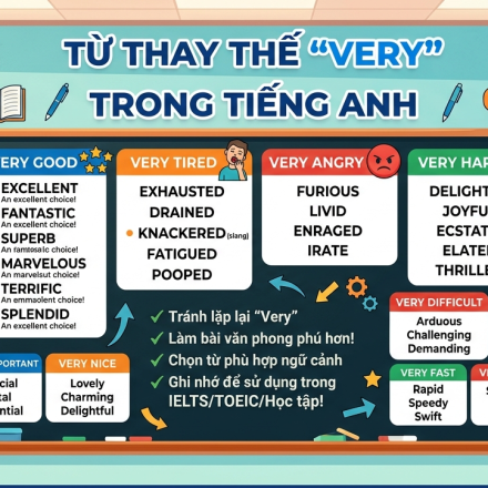 “Xoá sổ” Tử Very: Bí Kíp Nâng Cấp Từ Vựng TOEIC và IELTS Cực Chất